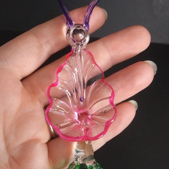 glass hummingbird figurine sweet and delicate approx. 4" tall - Picture 4 of 15